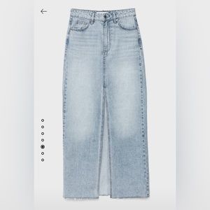 Stradivarius Vintage Denim Maxi Skirt